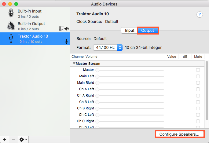 Audio configuration