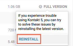 Reinstalling a Product with Native Access – Native Instruments