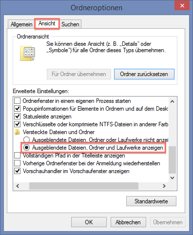Versteckte Dateien Und Ordner Anzeigen Windows Vista