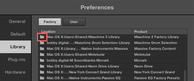 folder path for kontakt factory library windows 10