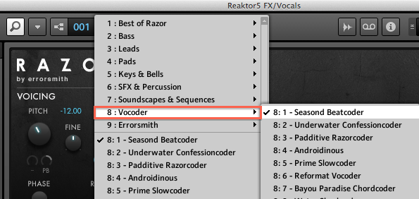 Vocoder Preset