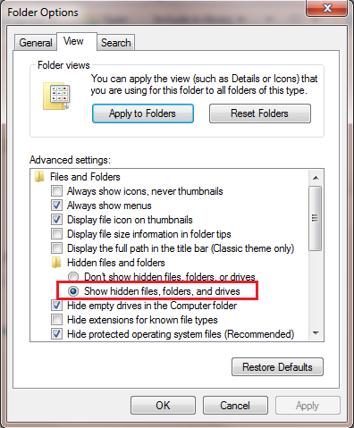 Make Folder Hidden Vista