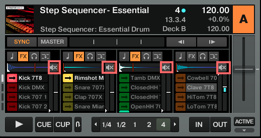TRAKTOR KONTROL F1でTRAKTORのステップシーケンサーを使用する