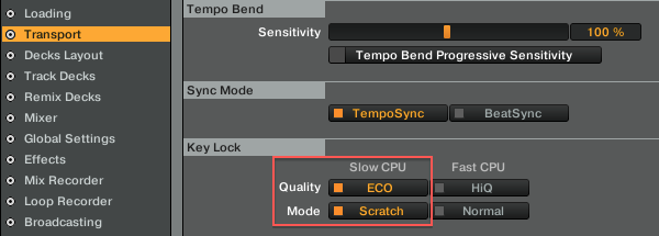 Key Lock Settings