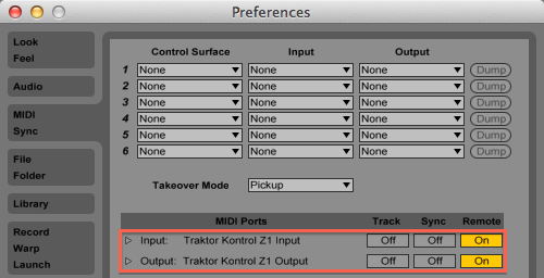 Midi Settings