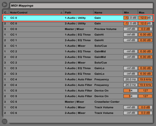 MIDI Mappings