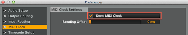 Send MIDI Clock