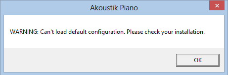 Can't load default configuration