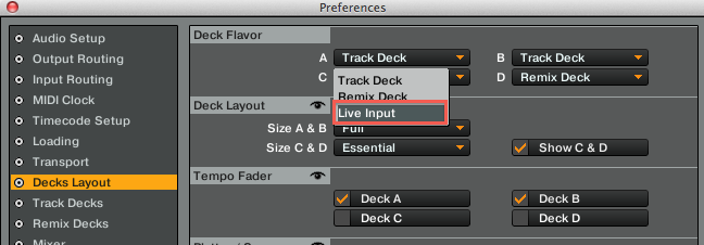 Live Input Deck