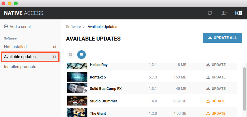 native access update