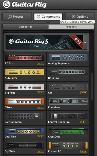 guitar rig 5 presets show demo after activation