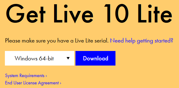 ableton live lite system requirements