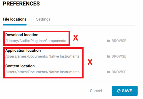 Where are native instruments libraries stored