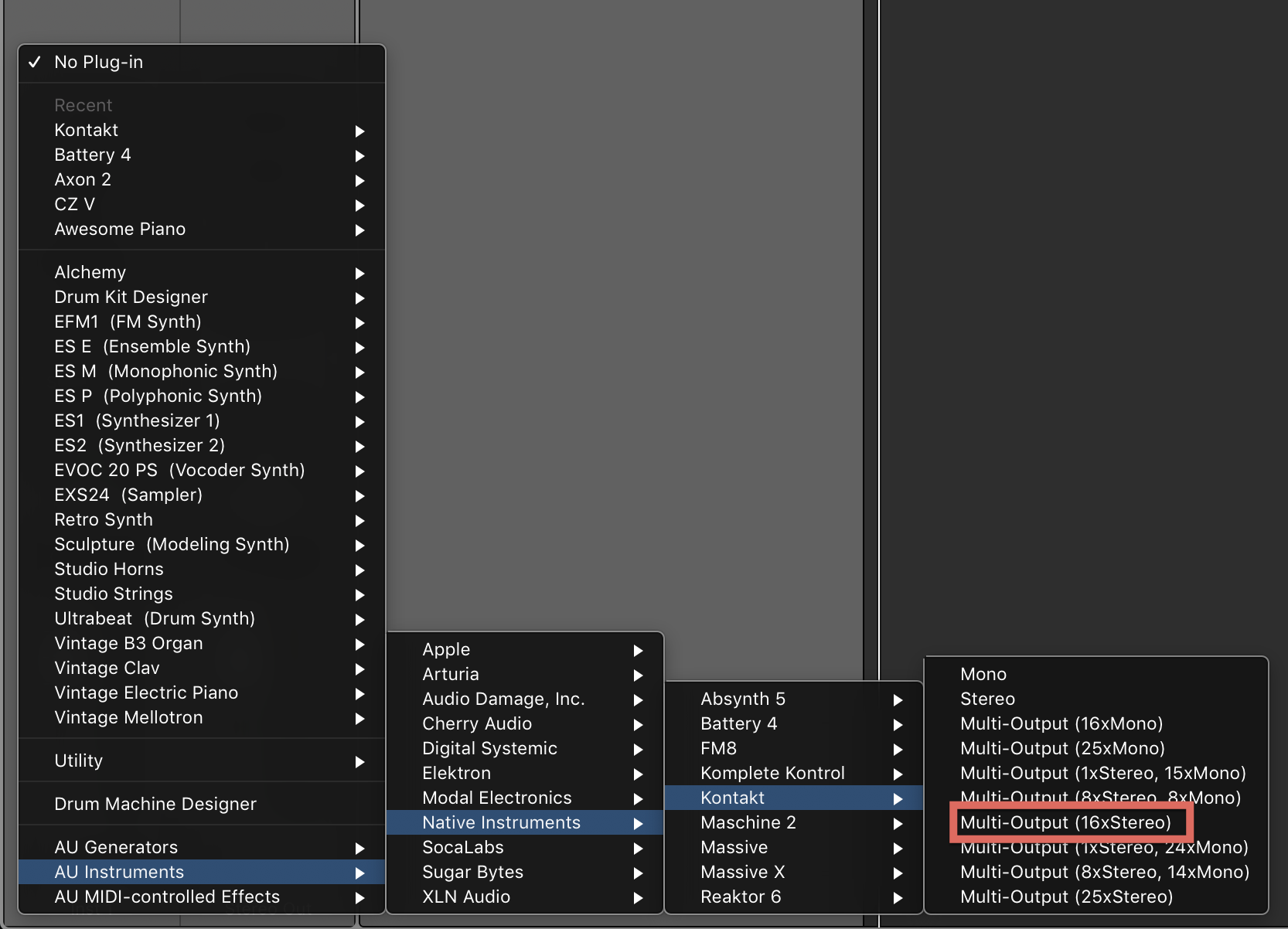 将 Kontakt 用作 Logic Pro X 中的多音色乐器 – Native Instruments