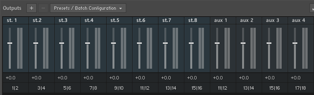 i dont see stereo output on kontakt 6