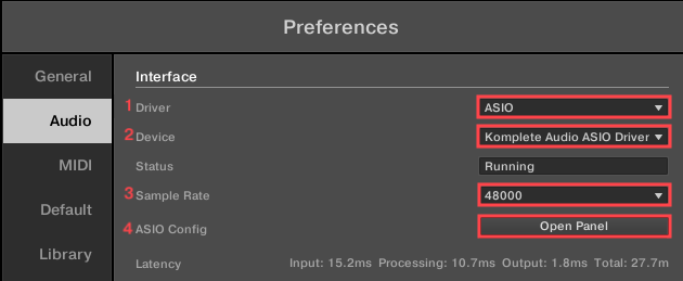 オーディオ処理のためのwindows最適化 Native Instruments