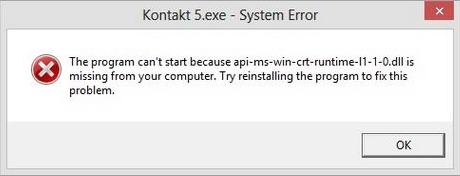 download api-ms-win-crt-runtime-l1-1-0-dll missing