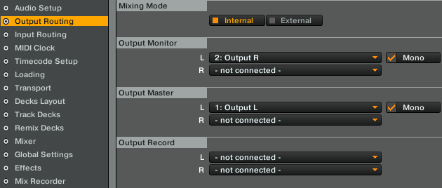 Mixtrack pro traktor output routing diagram